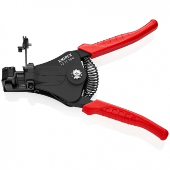KNIPEX  Abisolierzange mit Formmessern mit Kunststoff-Griffhüllen schwarz lackiert 180 mm